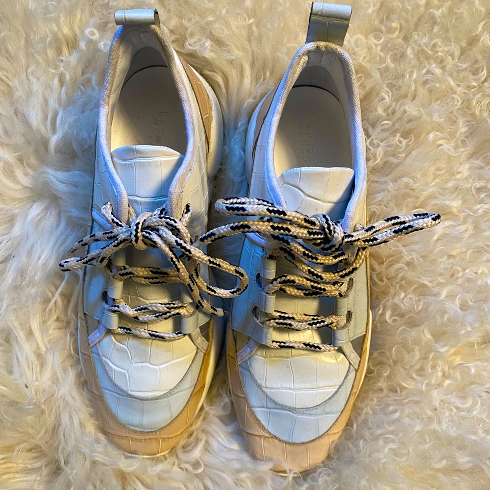 Freda Salvador White and Cream Sneakers